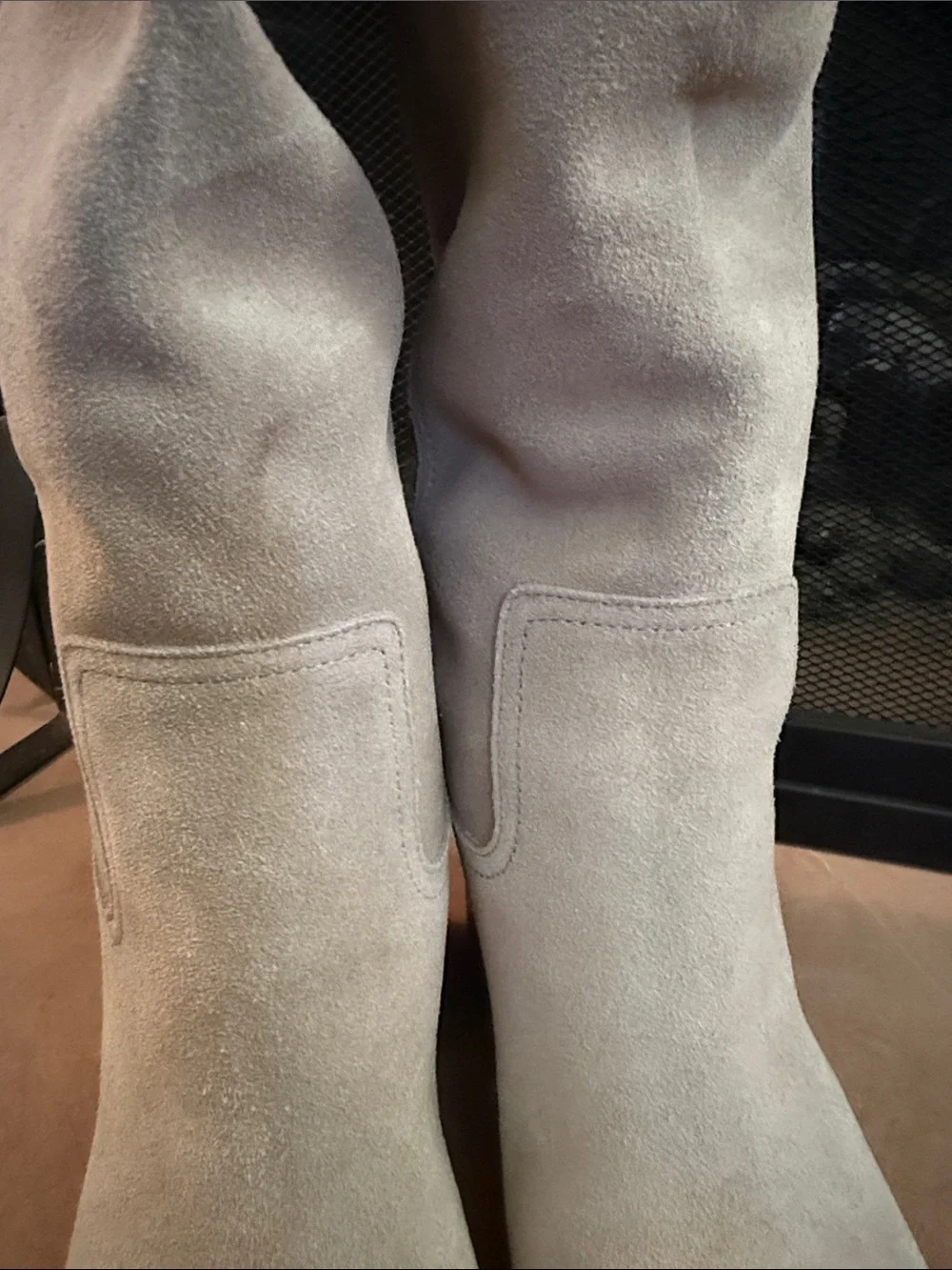 Nine West Hecee Tan Taupe Natural Tall Suede Knee-High Pull-On Boots 7.5 M